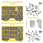 ZTF Surtido de tornillos métricos, tornillos de acero inoxidable M2 M3 M4