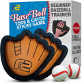 Juego de pelota para lanzar y atrapar, pelotas adhesivas fáciles de usar y guante de entrenamiento de béisbol para principiantes, paleta de juguete de alta calidad que se adapta a todos los tamaños de