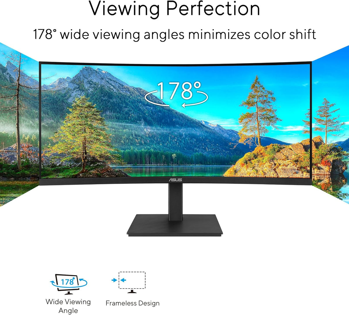 ASUS Monitor de acoplamiento USB-C curvo de 34 pulgadas (VA34VCPSR)...