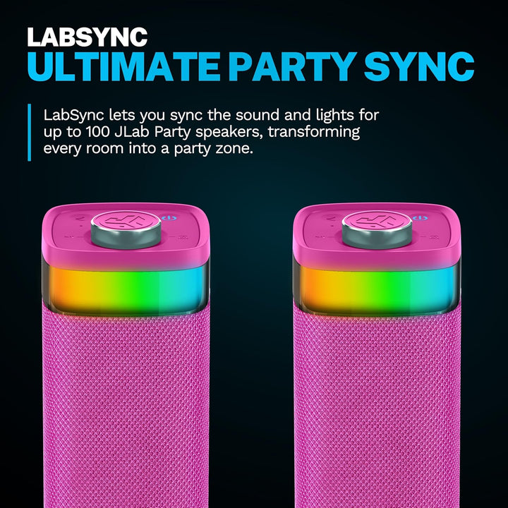 JLab JBuds Party - Altavoz Bluetooth portátil, 2 controladores de r...