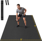 Alfombrilla de ejercicio grande, 7'x5'/6'x4'/8'x5', 0.236 in de grosor