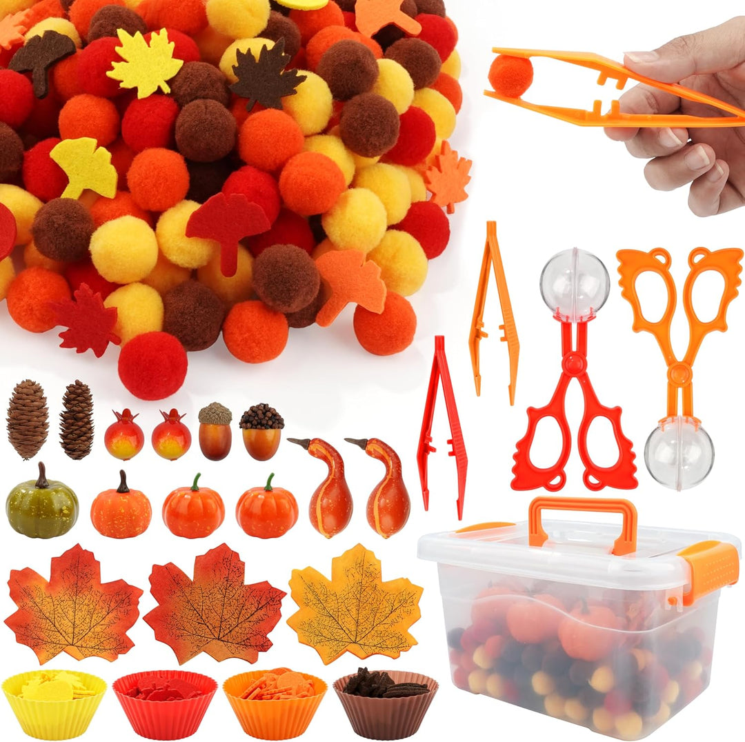 Llenadores sensoriales de otoño \u2013 353 piezas de juguetes de mo...