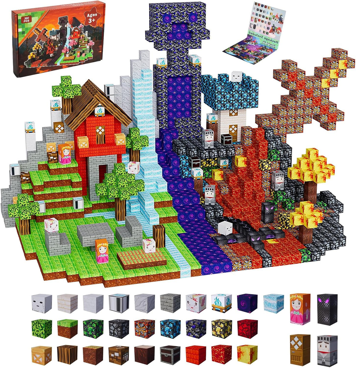 Bloques magnéticos 200PCS Juguetes de construcción para niños