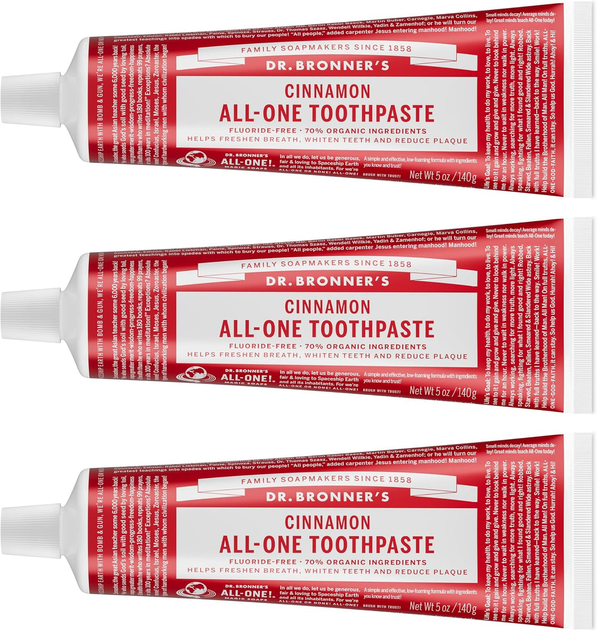Dr. Bronner\u2019s Pasta de dientes todo en uno \u2013 Canela, 5 on...