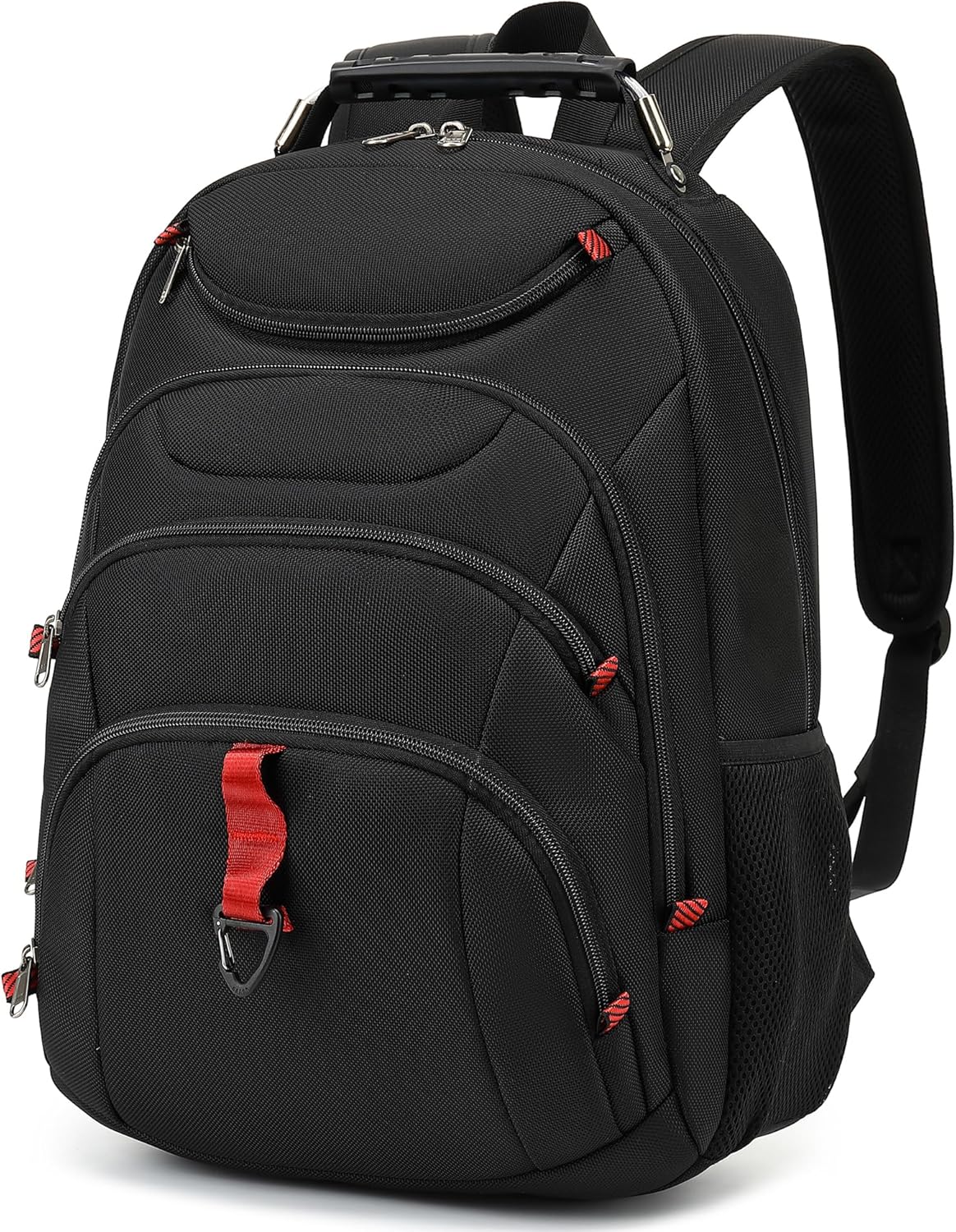 Mochila para laptop Boavan para hombres (Negro, 15.6), Negro, Elegante