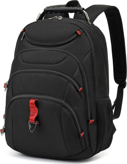 Mochila para laptop Boavan para hombres (Negro, 15.6), Negro, Elegante