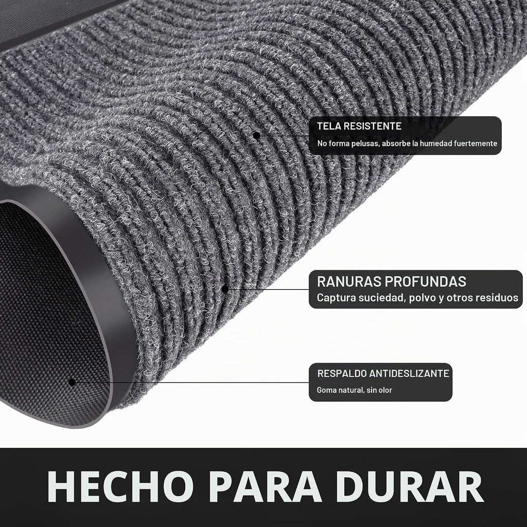 Tapete para puerta delantera, resistente e impermeable, tapete