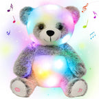 Cuteoy Oso Panda de peluche con luces LED y música