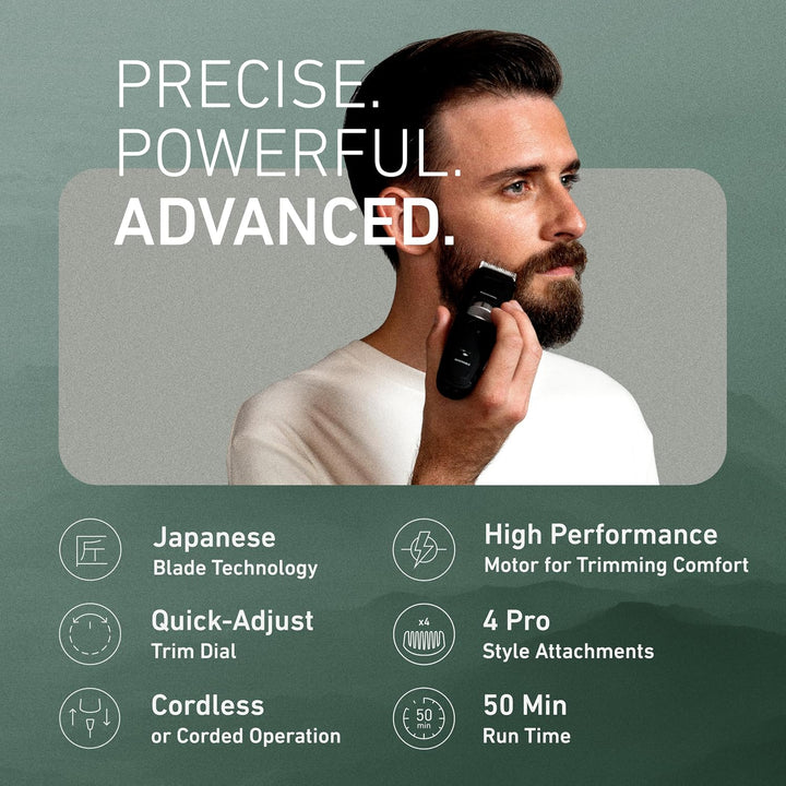Panasonic Recortador de Barba Larga para Hombres, 58 Ajustes de Lon...