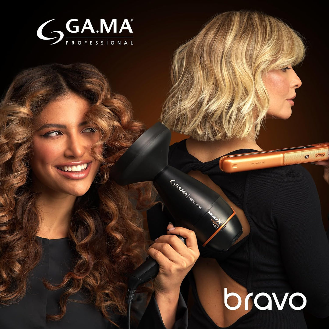 GA.MA Italy Professional Bravo Flat Iron, 1.2" Titanium Plates, 480...