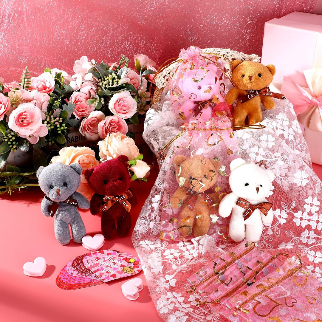 Jerify 200 piezas de oso de San Valentín llavero pequeño