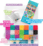 Rainbow Loom Juego combinado MEGA, cuenta con más de 7000 bandas de goma