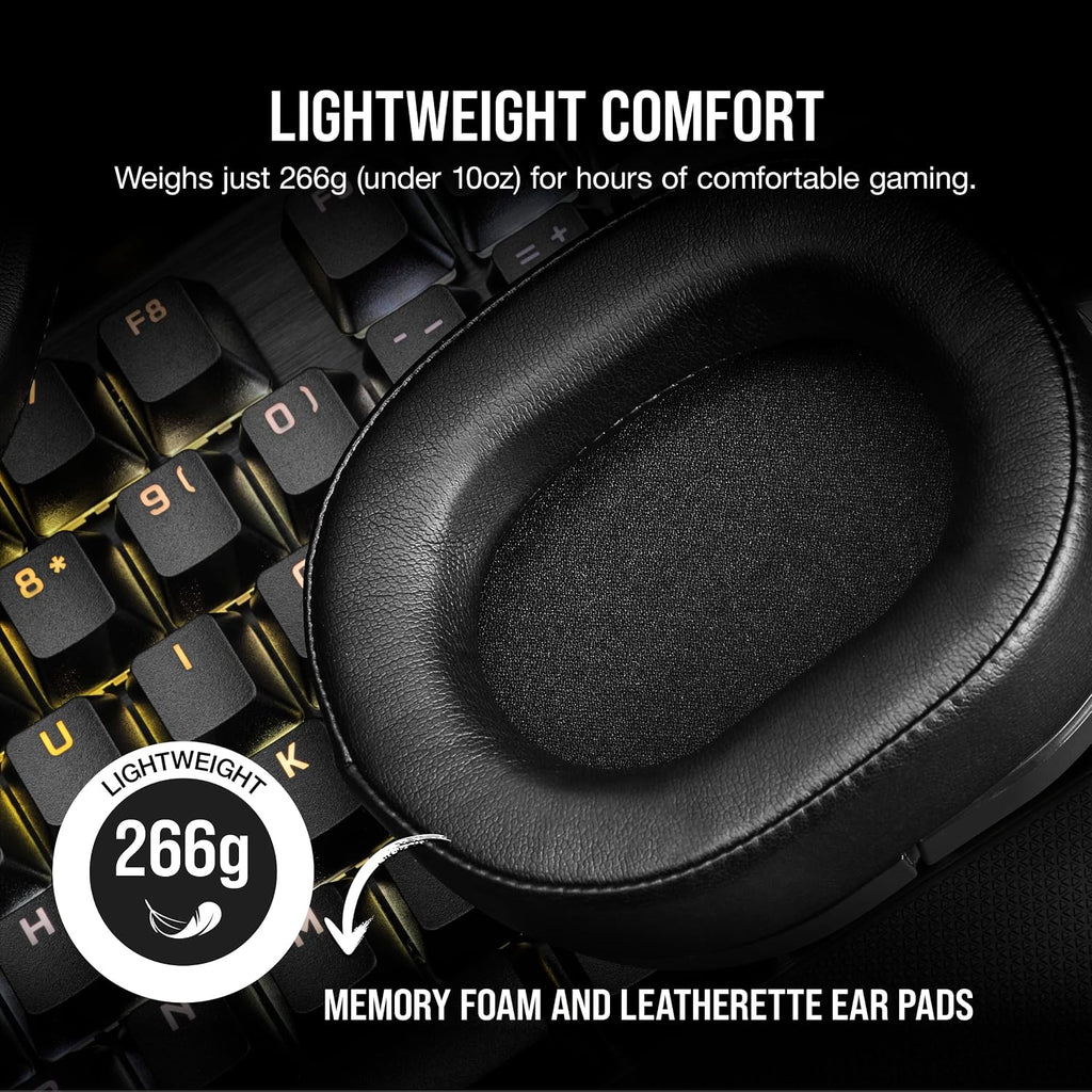 Corsair Auriculares inalámbricos para juegos ligeros multiplataforma HS55