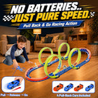 Juego de pistas de carreras con 4 bucles y 4 autos, 62 piezas de juguete