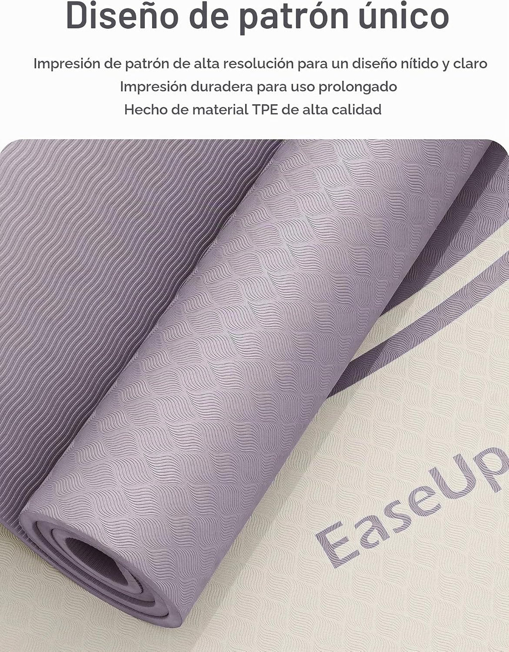 EaseUp Tapete de yoga de 0.394 in de grosor, 73 x 31.5 pulgadas, extra