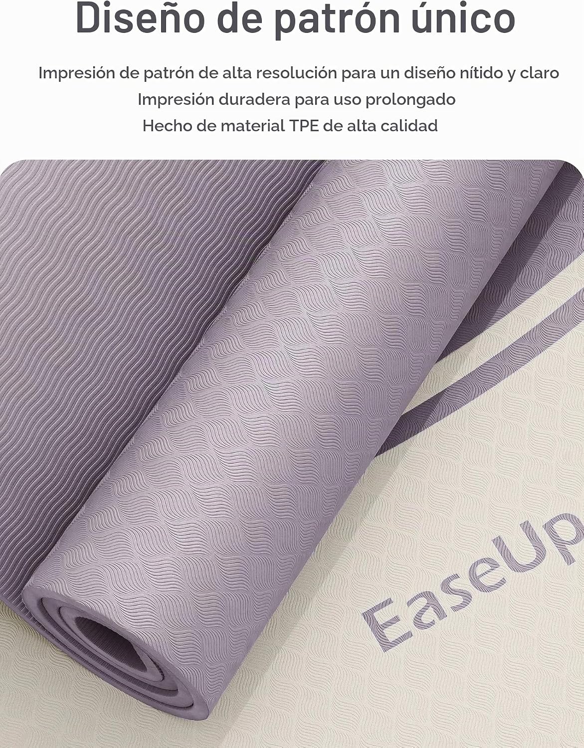 EaseUp Tapete de yoga de 0.394 in de grosor, 73 x 31.5 pulgadas, extra