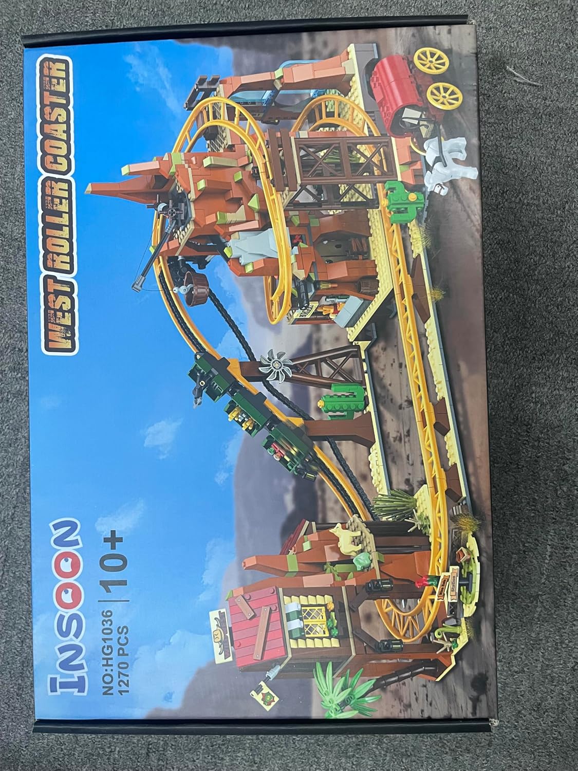 Juego de construcción de montaña rusa occidental juguete