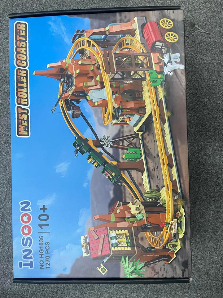 Juego de construcción de montaña rusa occidental juguete