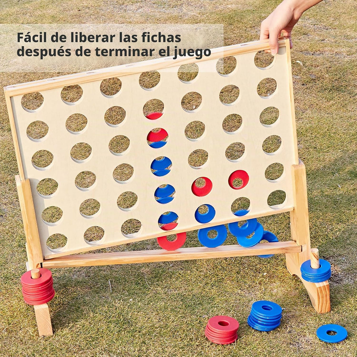 Juego gigante 4 en una fila, juego de madera de 2.8 pies para