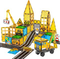 SKTMYY Azulejos magnéticos para niños, juguetes de construcción con grúa