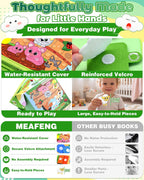 Tablero de actividades para niños pequeños, libro de actividades de