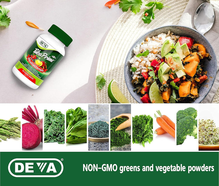 DEVA Tuba Prime Multivitamínico vegano sin hierro \u2013 Suplemento...