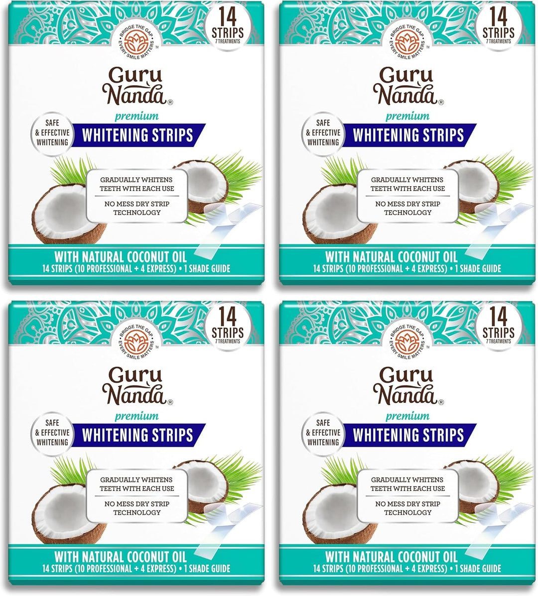 GuruNanda Kit de tiras blanqueadoras de dientes – Tratamiento de 7...