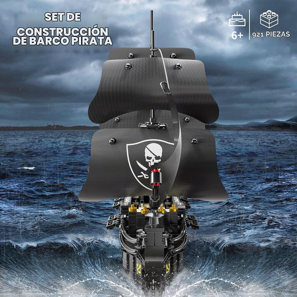 Sets de Bloques de Construcción Barco Pirata para Adultos y Niños de 8-14 años
