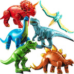 6 piezas de decoraciones inflables de dinosaurio para fiestas de cumpleaños, juguetes grandes de dinosaurios inflables para niños (20-26 pulgadas), dinosaurios para niños o niñas, globos de vinilo