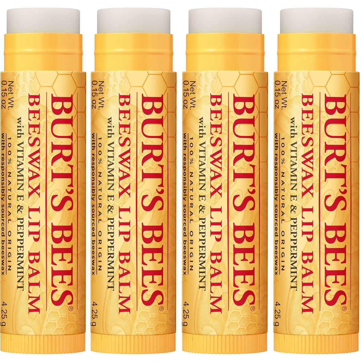 Burt's Bees - Bálsamo labial hidratante 100% natural, de cera d...