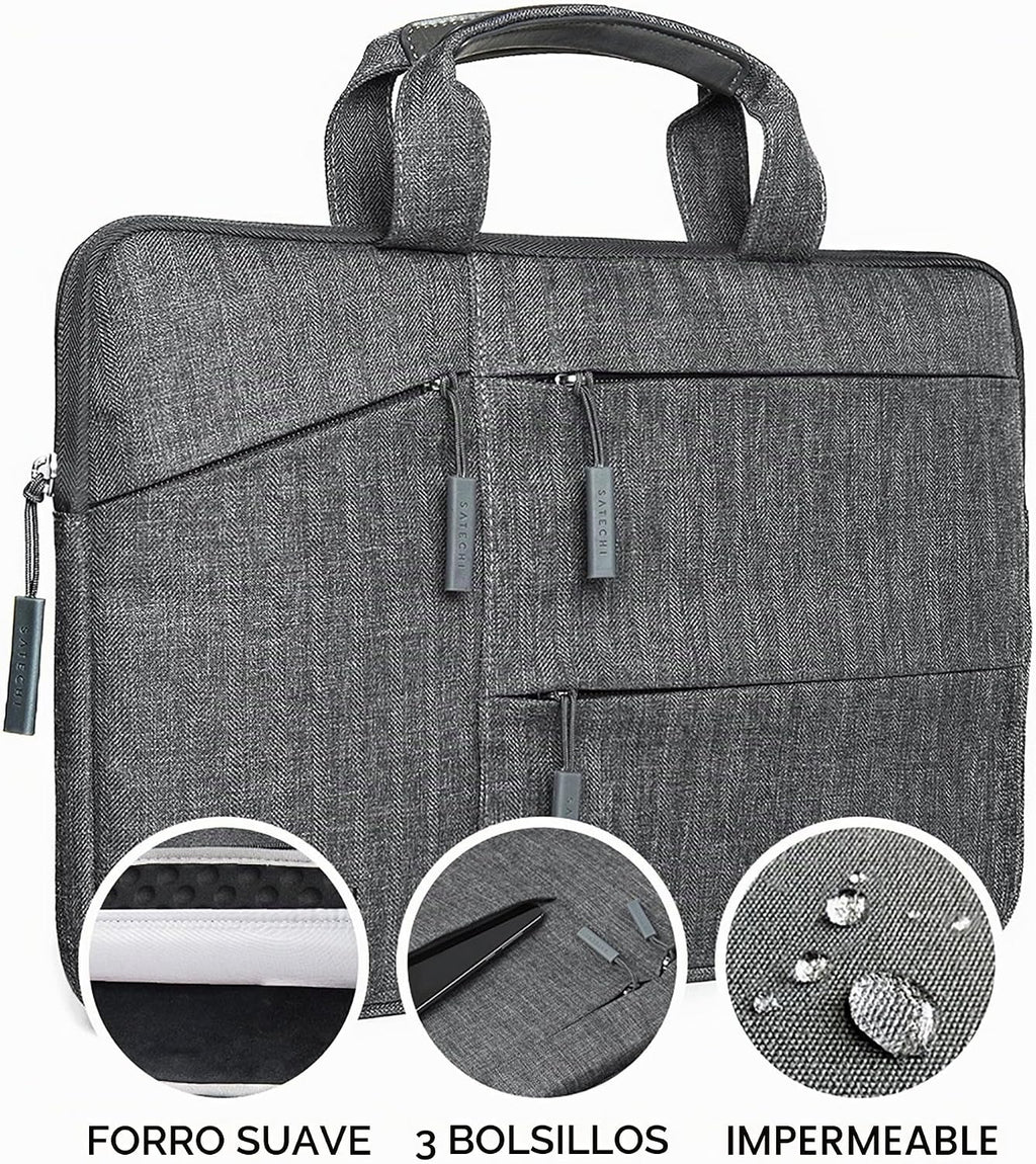 Satechi Funda de transporte resistente al agua para laptop con bolsillos, 15 inch