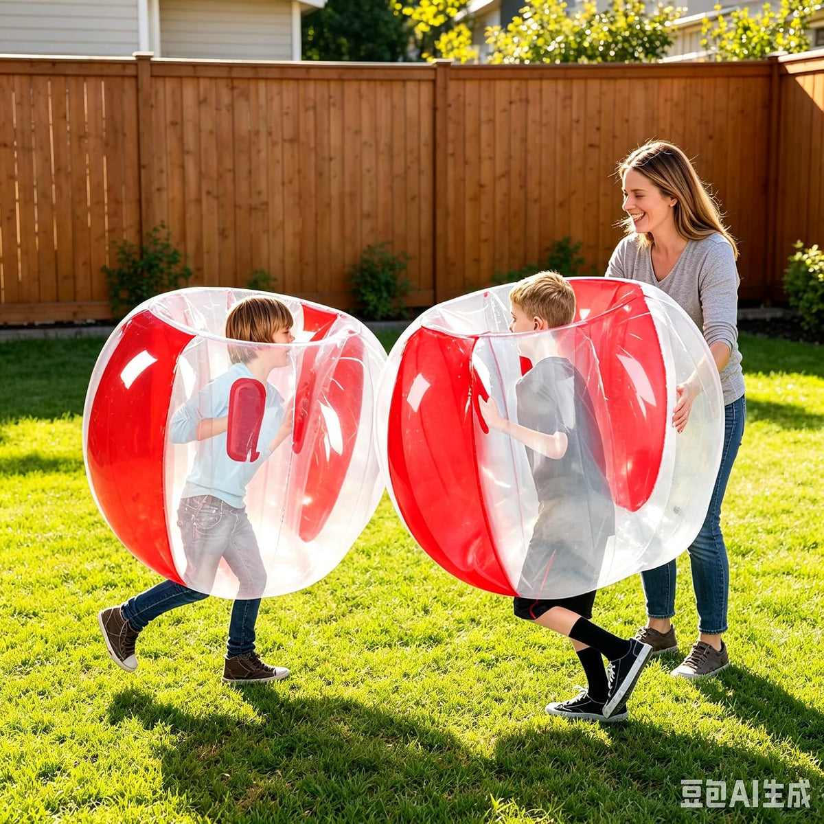 ZHUYNXIR 2 bolas de sumo para niños, pelota de rebote de parachoques, juguetes de sumo inflables, pelota de juego de césped para niños, juegos de equipo al aire libre, juego para 3 a 12 edades (36