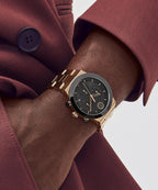 Movado Bold Fusion Reloj para Hombres - Movimiento Cuarzo Suizo Cronógrafo, Brazalete de Acero Inoxidable con Eslabones - Resistencia al Agua 5 ATM - Reloj de Lujo de Moda para Él - 44mm