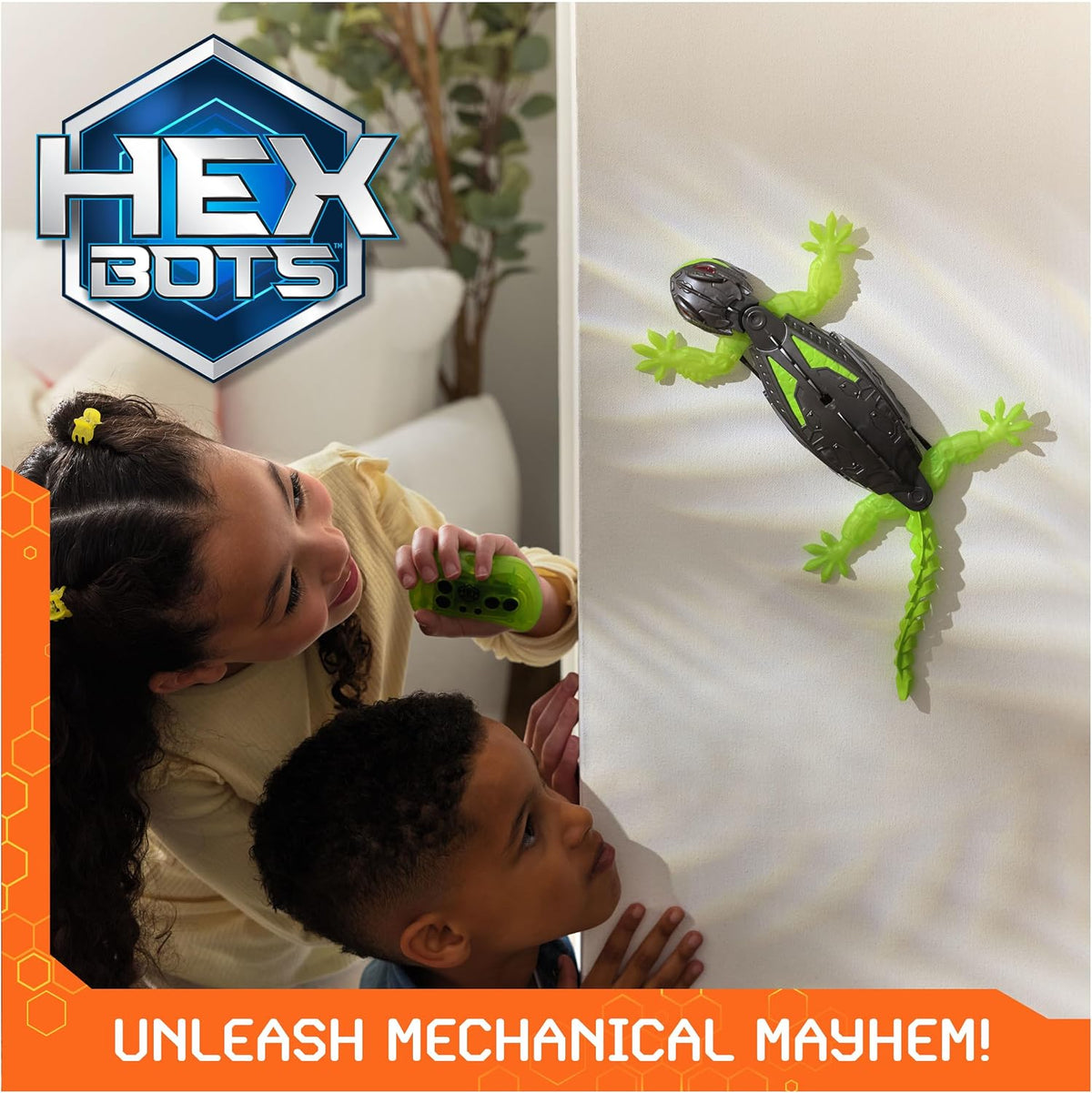 HEX BOTS Wall Crawler Gecko Recargable Control Remoto Juguete