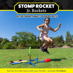 Stomp Rocket Jr Multi-Color Rocket Launcher para Kids, 8 Rockets