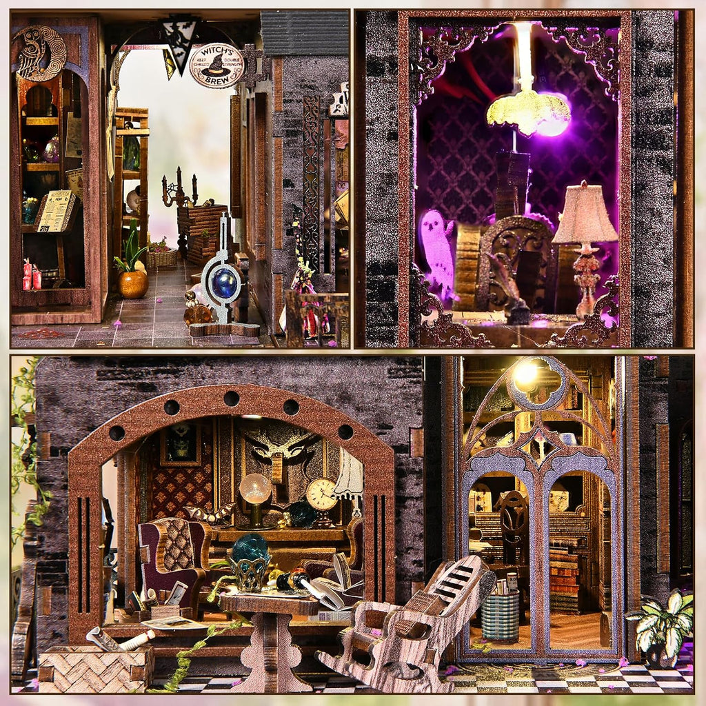 Kit de mini casa, casa de muñecas en miniatura para adultos, castillo