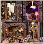 Kit de mini casa, casa de muñecas en miniatura para adultos, castillo