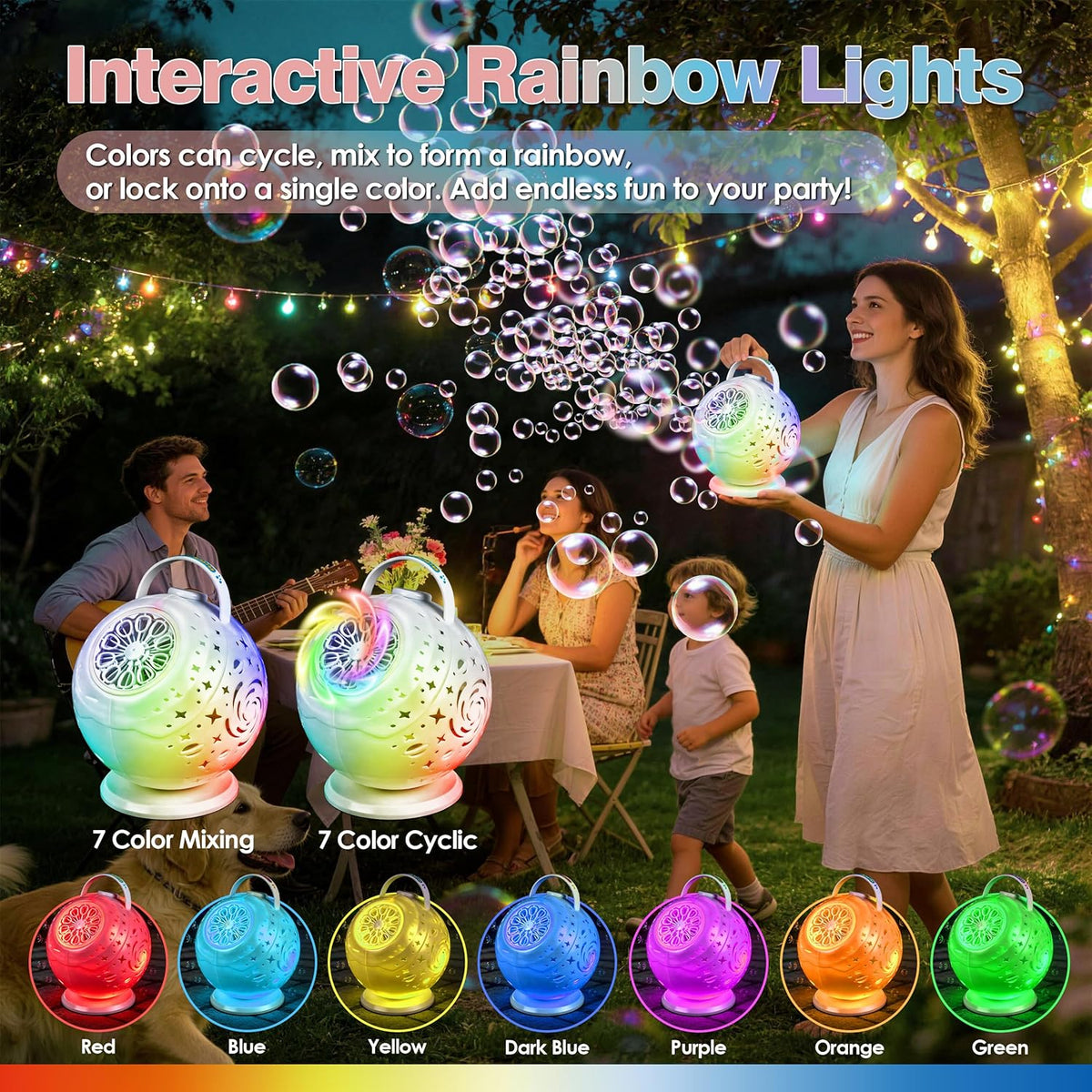 Máquina de burbujas recargable para niños con control remoto