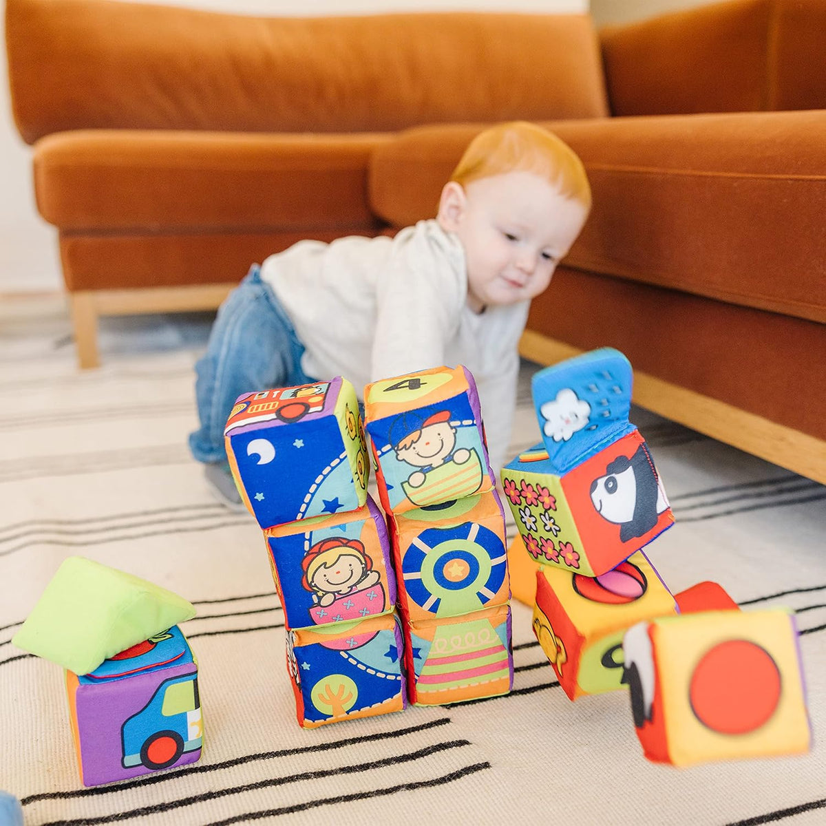 Melissa & Doug K 's Juego de bloques blandos para combinar y construir para niños