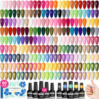 VANREESA Juego de 60 esmaltes de uñas de gel, Todos los colores que quieras
