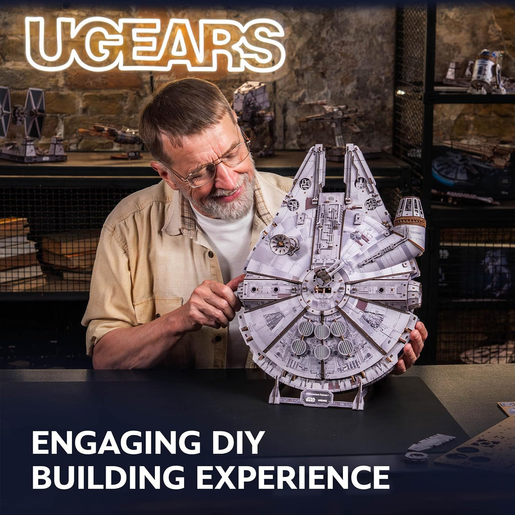 UGEARS Star War™ Millennium Falcon™ Rompecabezas 3D de madera para adultos