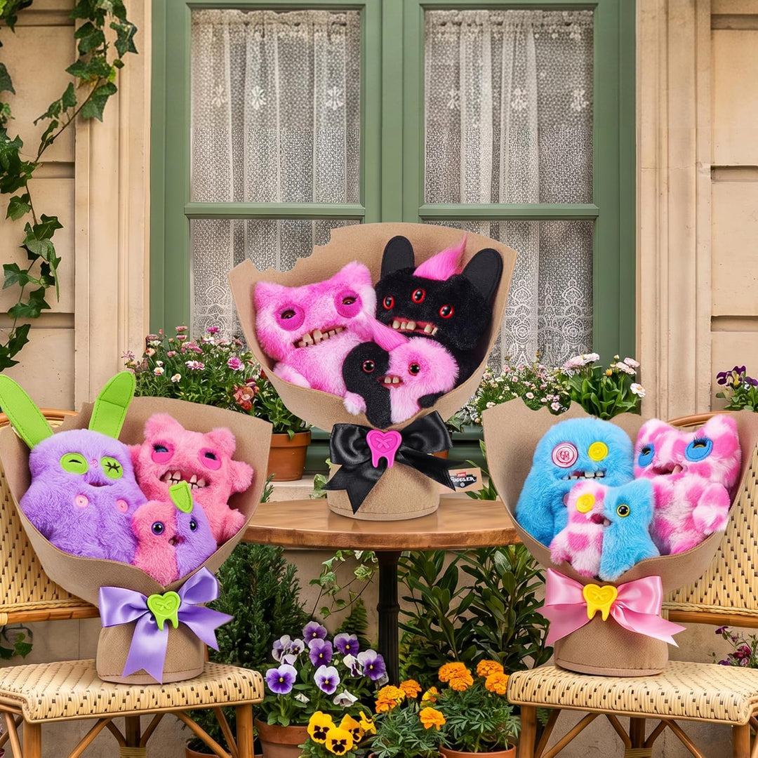 Fuggler Ramos de flores: juego de juguetes de peluche de 2 x 9 pulg...