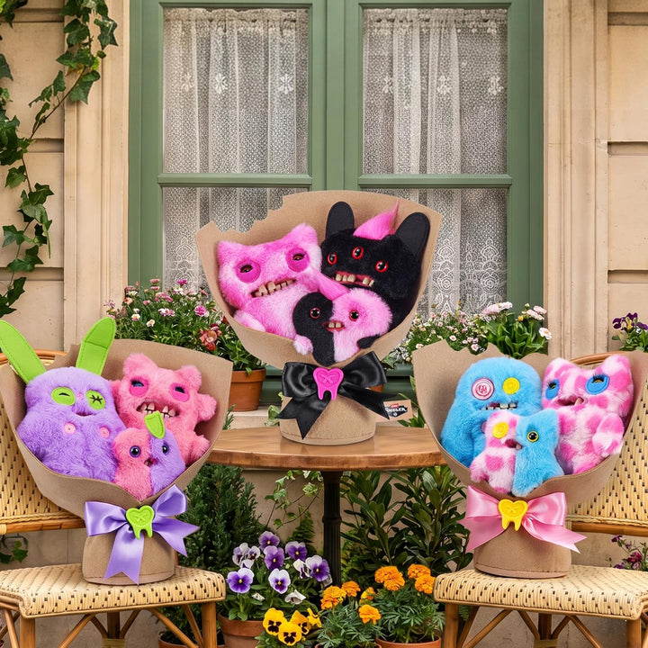Fuggler Ramos de flores: juego de juguetes de peluche de 2 x 9 pulg...