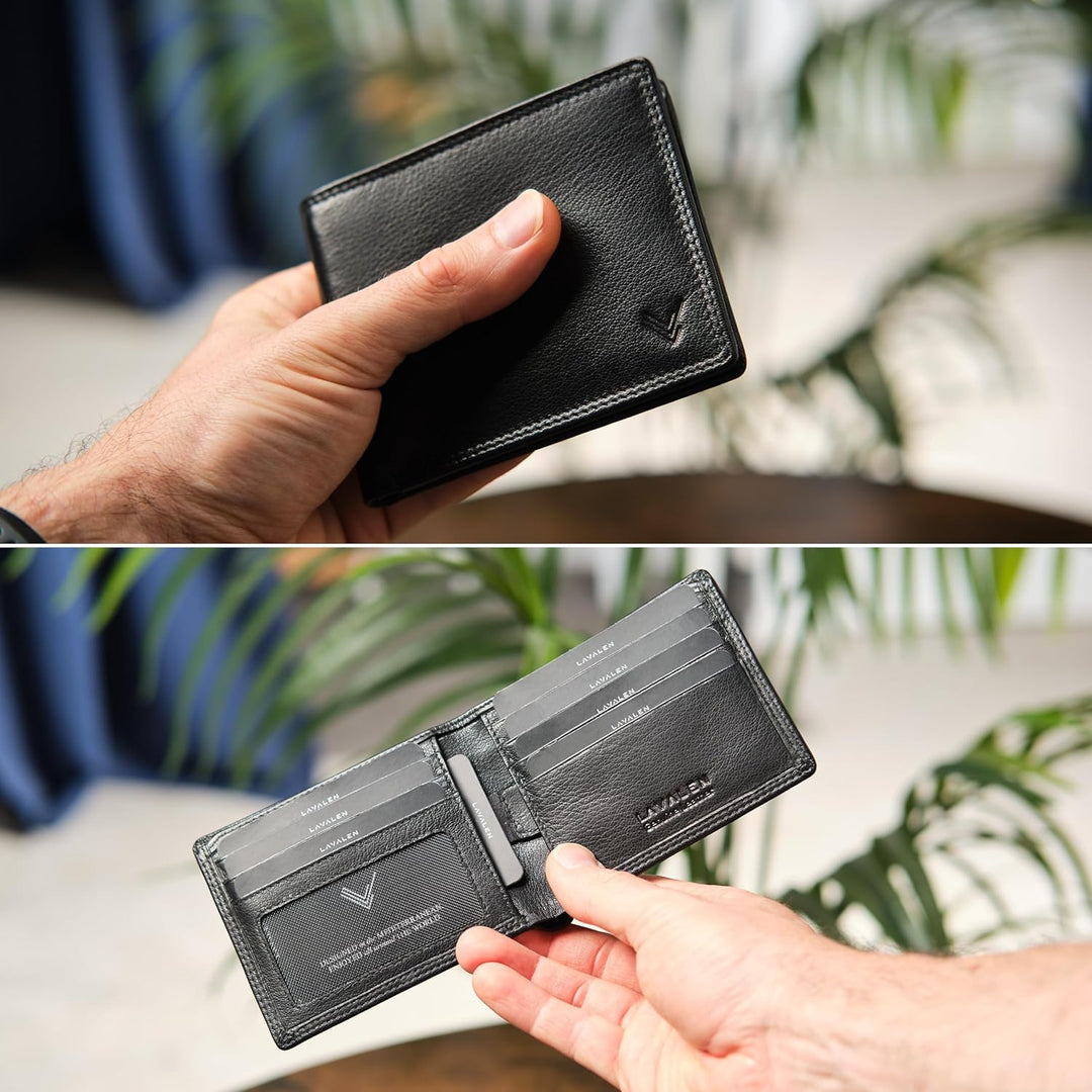 Lavalen Billeteras de cuero suave para hombres - Bloqueo RFID - Ele...