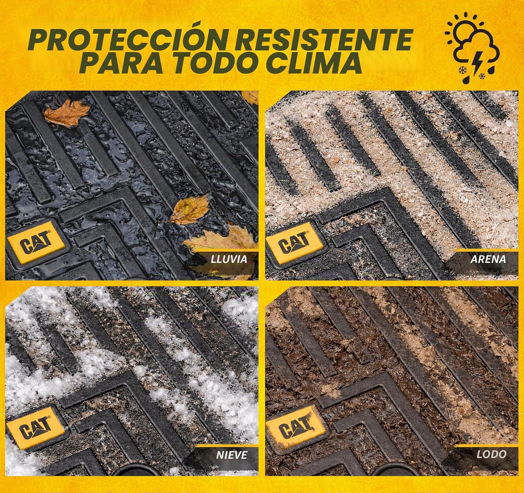 CAT® JustFit™ Alfombrillas 3D personalizadas para Ford F-150 Super Cab 2015-2026, juego completo delantero y trasero, forros de goma resistentes medidos con láser, accesorios para Ford F150 SuperCab