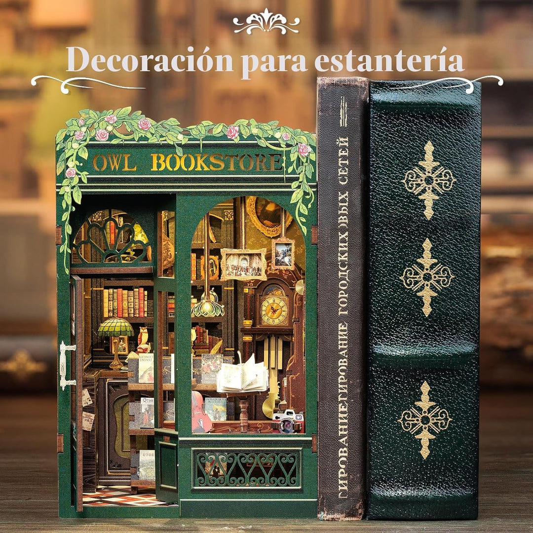 CUTEBEE Kit de Rincón del Libro - Kit de Casa en Miniatura