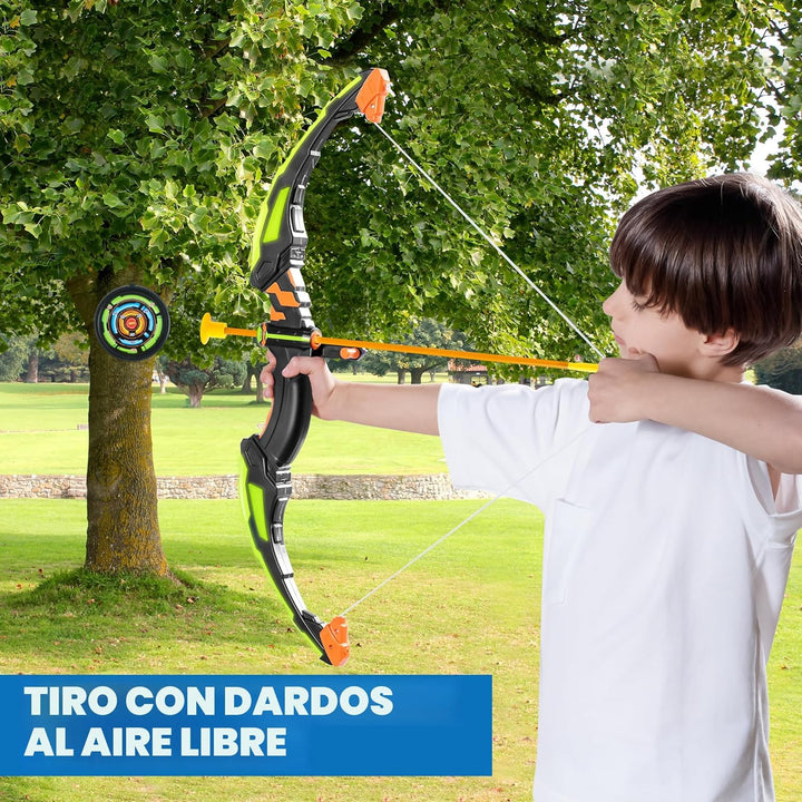 JOYIN Juego de arco y flecha para niños con luces LED intermitentes...