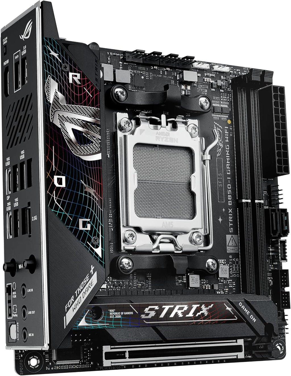 Placa base ASUS ROG Strix B850-I Gaming WiFi AMD AM5 Mini-ITX, DDR5, WiFi 7