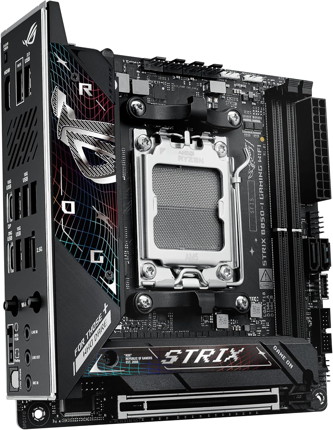 ASUS ROG Strix B850-I Gaming WiFi AMD AM5 B850 Mini-ITX mITX Placa...