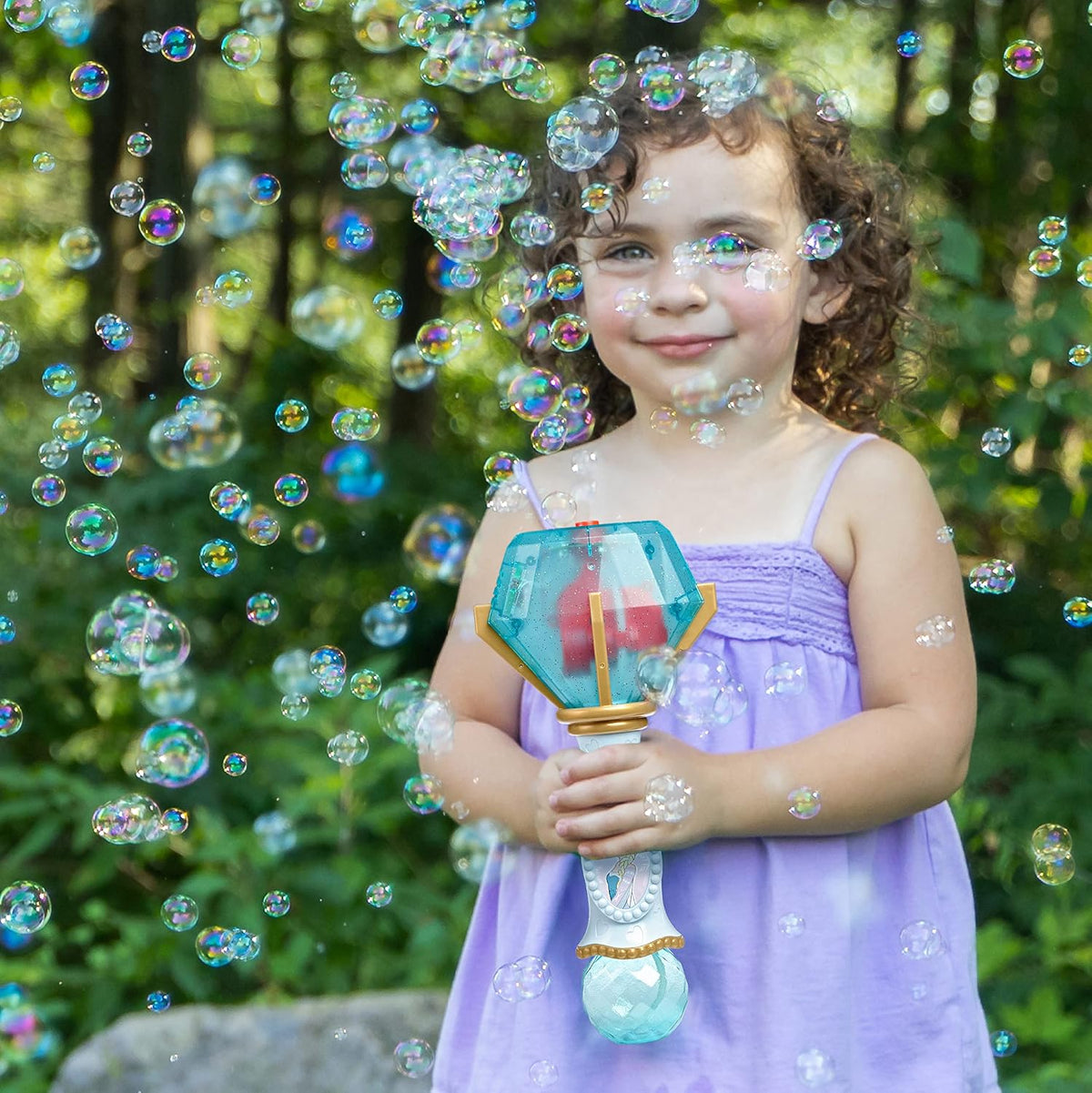 Little Kids Disney Frozen Elsa - Varita musical de burbujas con luz y sonido, incluye solución de burbujas (20513)